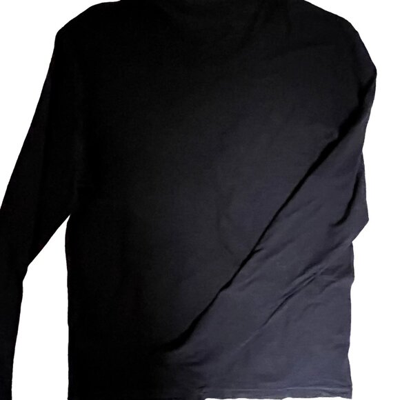 James Perse Womens Slub Long Sleeve Top Black Cotton Crew - Picture 2 of 6